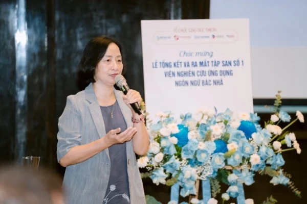 PGS.TS Nguyễn Hoàng Anh - Chủ tịch Hội đồng Khoa học của Viện Bác Nhã chia sẻ định hướng 5 năm tới tại sự kiện.